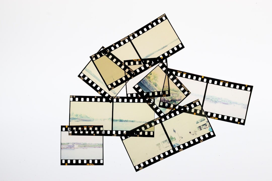 Printed black and white contact sheet with rows of small film negative frames